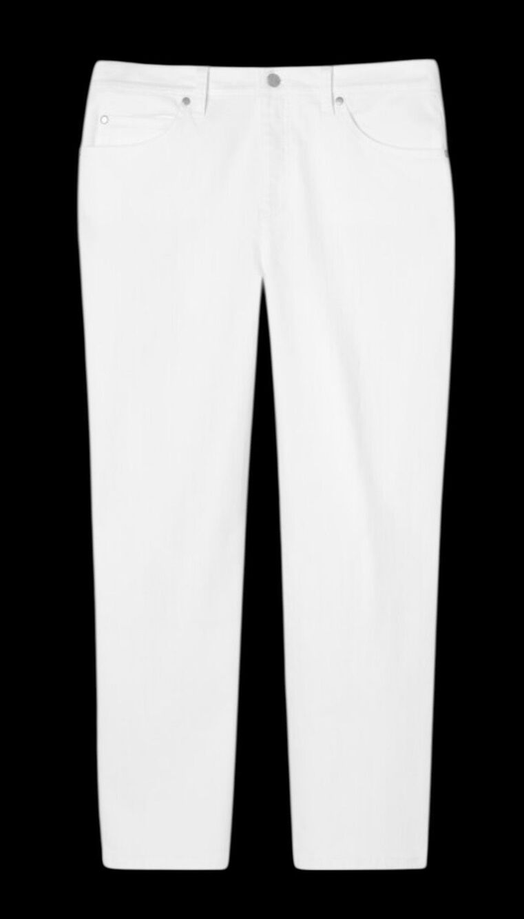 Eileen Fisher White Jeans Organic Cotton Sz. 8 Sustainable Classic